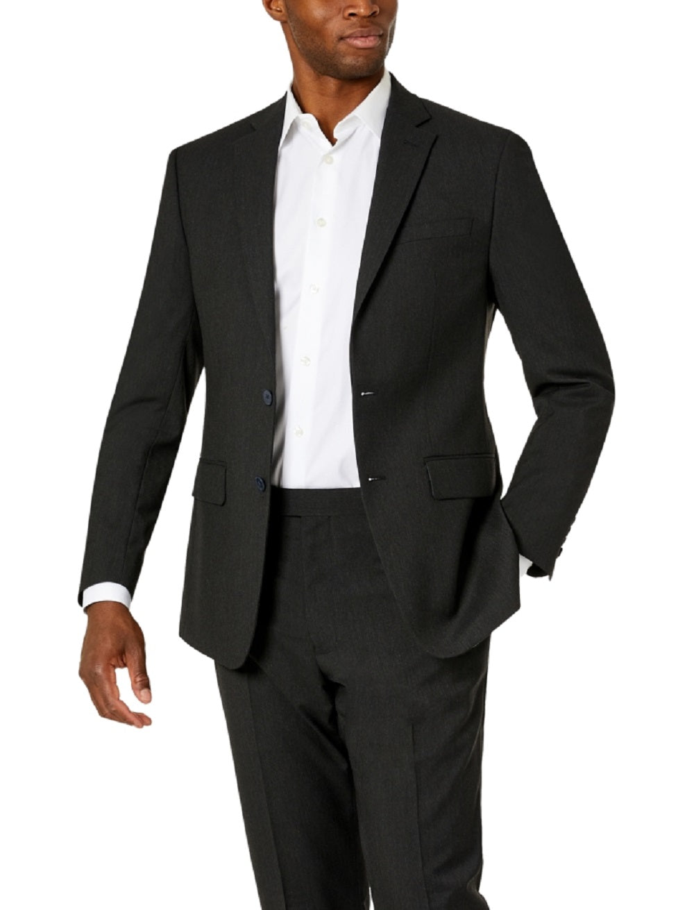 Van Heusen Men's Flex Plain Slim Fit Suits Black Size 48