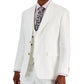 Tayion Collection Men's Classic Fit Solid Suit Jacket White Size 46