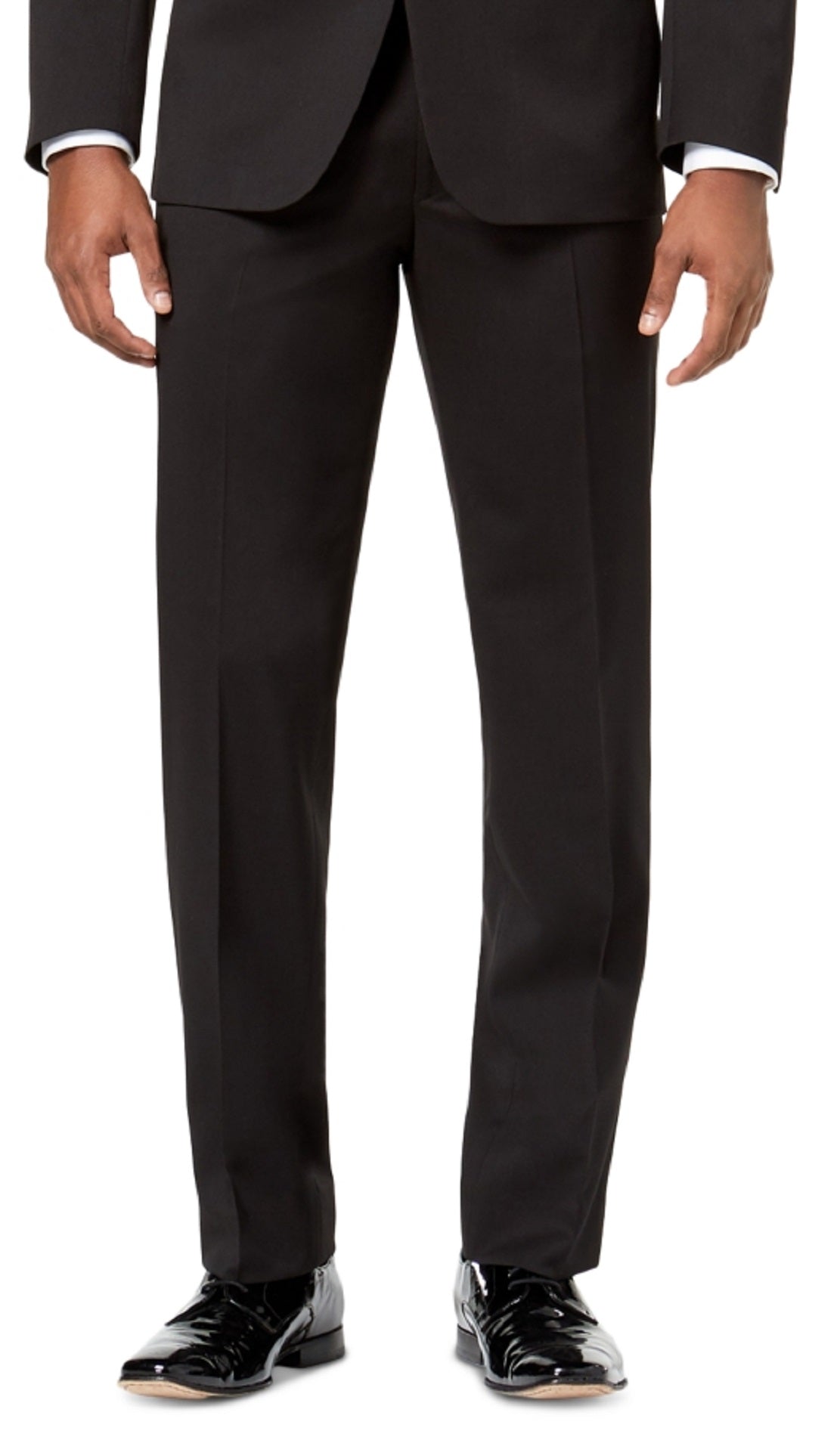 Kenneth Cole Reaction Men's Slim Fit Ready Flex Tuxedo Suit Black Size 36