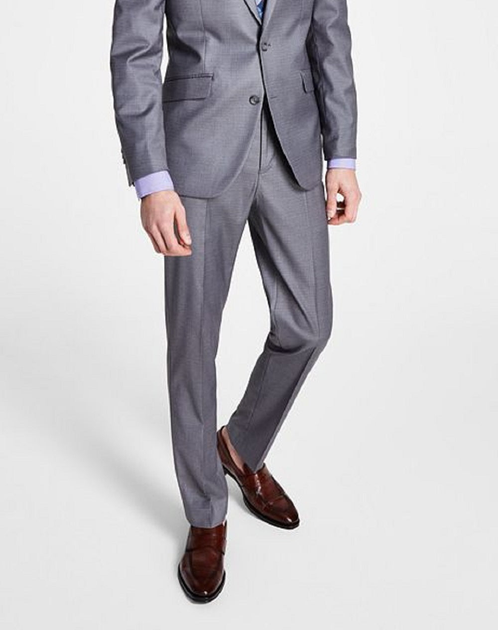 Kenneth Cole Reaction Men's Ready Flex Slim Fit Suit Gray Size 42