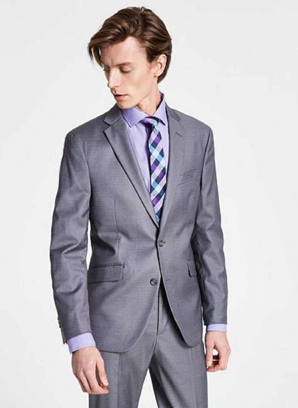 Kenneth Cole Reaction Men's Ready Flex Slim Fit Suit Gray Size 36