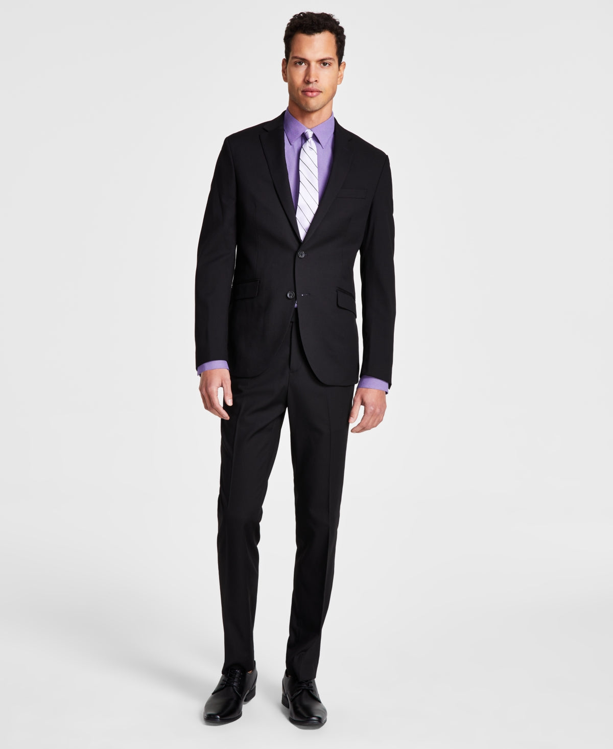 Kenneth Cole Reaction Men's Ready Flex Slim Fit Suit Black Size 48
