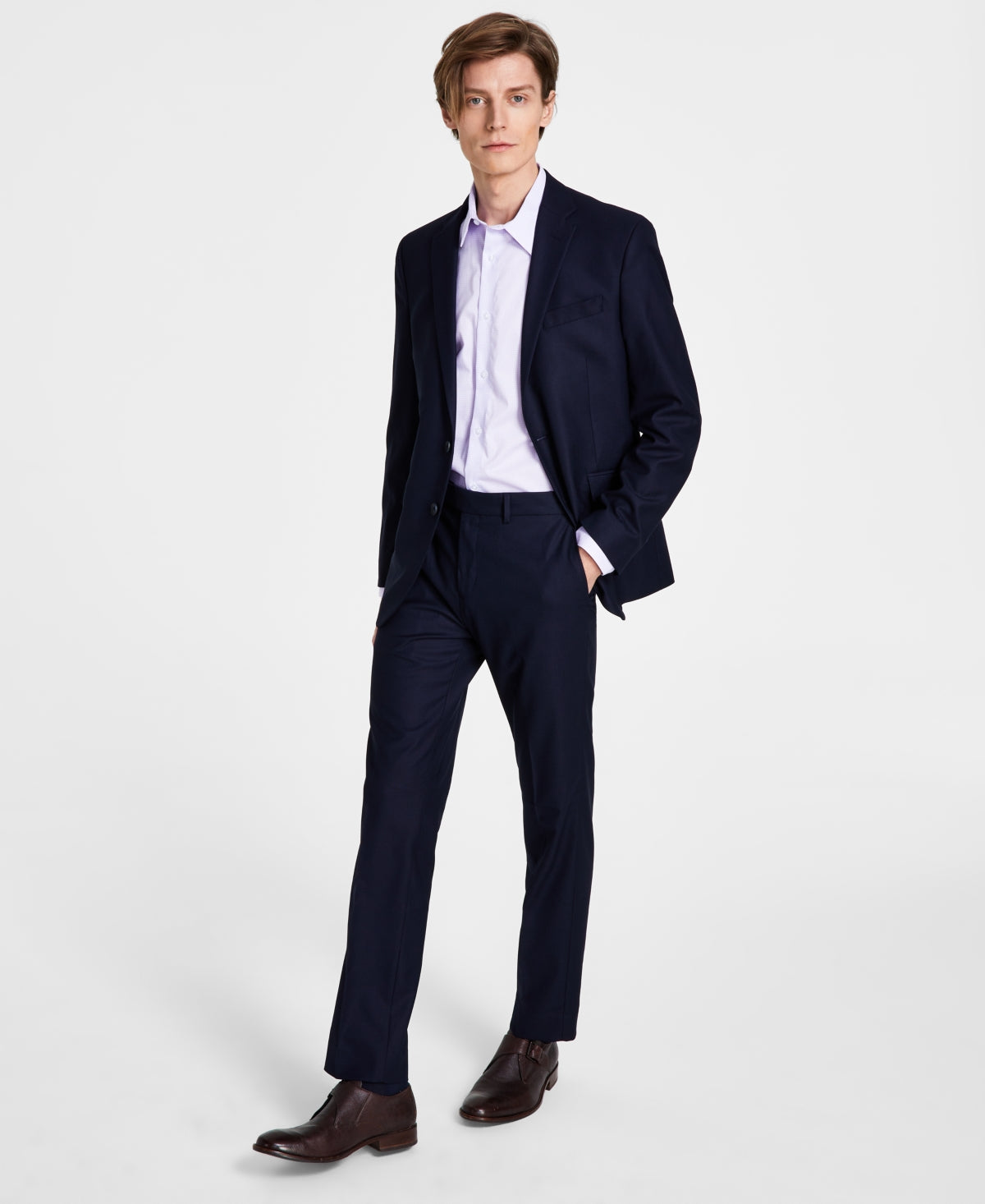 Kenneth Cole Reaction Men's Ready Flex Slim Fit Suit Blue Size 38