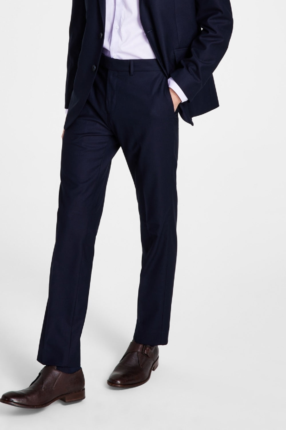 Kenneth Cole Reaction Men's Ready Flex Slim Fit Suit Blue Size 44