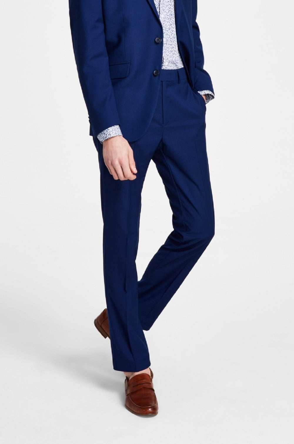 Kenneth Cole Reaction Men's Ready Flex Slim Fit Suit Blue Size 38