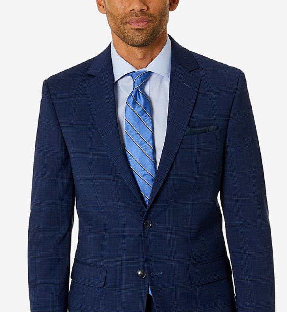 Bar III Men's Skinny Fit Suit Separate Jacket Blue Size 44