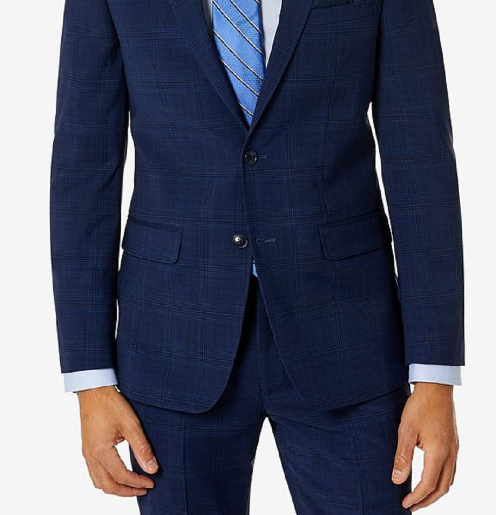 Bar III Men's Skinny Fit Suit Separate Jacket Blue Size 44