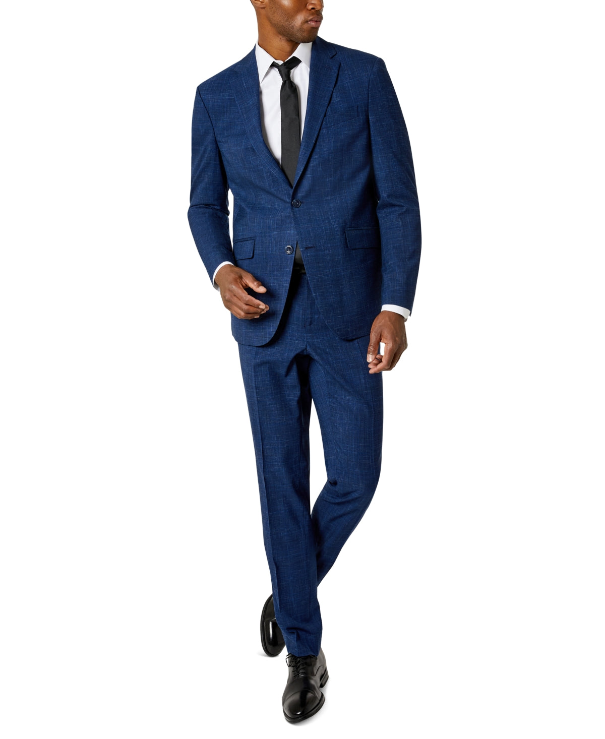 Kenneth Cole Reaction Men's Slim Fit Ready Flex Stretch Suit Blue Size 38