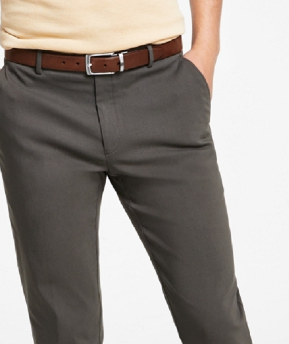 Tommy Hilfiger Men's Modern Fit Th Flex Stretch Comfort Solid Performance Pants Green Size 34X30