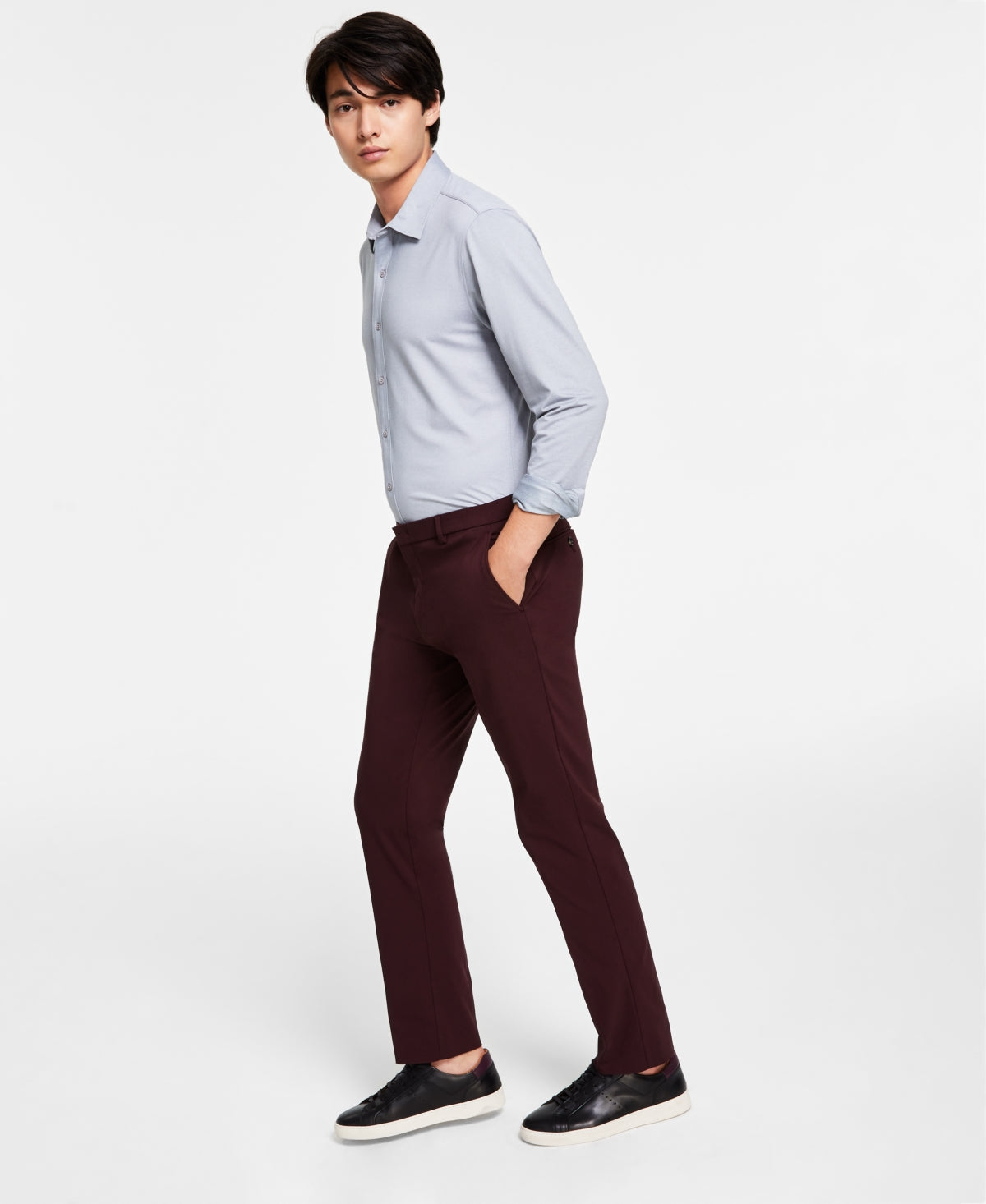 Tommy Hilfiger Men's Modern Fit Th Flex Stretch Comfort Pants Red Size 36X32