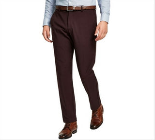 Ralph Lauren Men's Classic Fit Cotton Stretch Dress Pants Wine Red Size 33X32