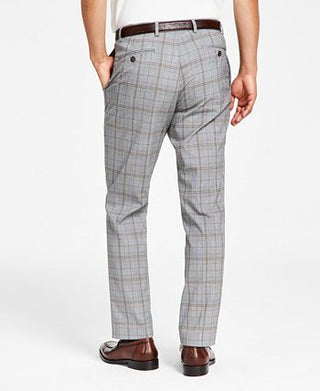 Tommy Hilfiger Men's Modern Fit Th Flex Stretch Patterned Pants Gray Size 30X32