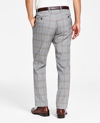 Tommy Hilfiger Men's Modern-Fit Th Flex Stretch Patterned Pants Gray Size 33X30