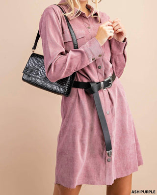 Kori - America Corduroy Shirt Dress