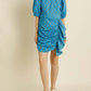 Aureum - Ruched Sash Mini Dress