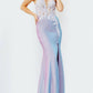 Jovani - Embroidered Bodice Fitted Prom Dress
