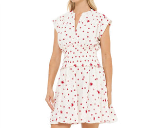 Oliphant - Smocked Waist Roll Sleeve Mini Dress
