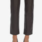 Laundry By Shelli Segal Women's Faux Leather Straight Leg Pants Brown Size X-Small