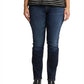 Silver Jeans Co. Women's Suki Mid Rise Straight Jeans Blue Size 20W
