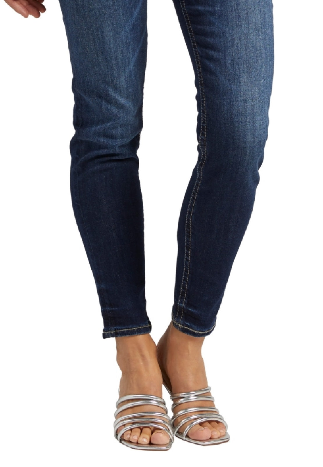 Silver Jeans Co. Women's Suki Distressed Skinny Fit Jeans Blue Size 33X31