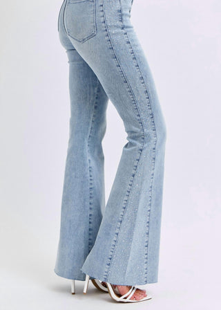 Judy Blue - Rhinestone Detail Flare Jeans