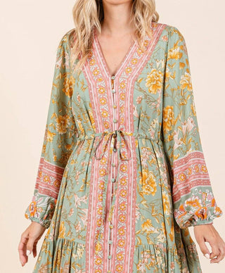 Mittoshop - Boho Floral Maxi Dress
