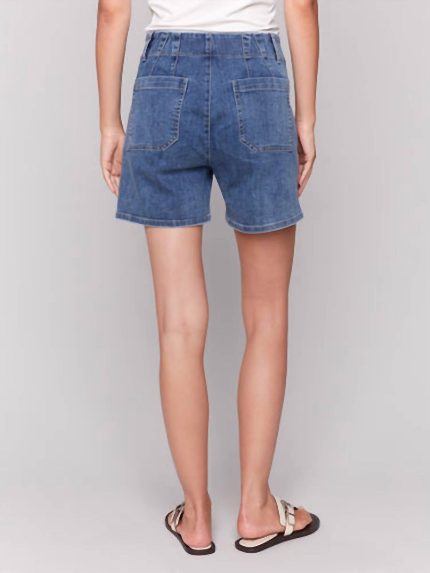 Charlie B - Denim Shorts With Patch Pockets