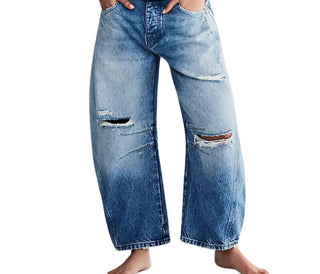 Free People - We The Free Good Luck Mid-Rise Barrel Jeans