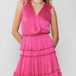 Current Air - V-Neck Ruffled Mini Dress