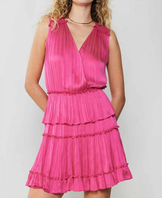 Current Air - V-Neck Ruffled Mini Dress