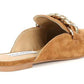 Steve Madden - Women's Faine Pointed Toe Slip On Chain Detail Flat Mules