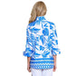 Multiples - Flounce Sleeve Print Jacket (petite Size)