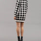 Blu Pepper - Mockneck Houndstooth Sweater Dress