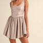 Klesis - Bustier Top Gathered Flare Skirt Mini Dress