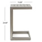 Aluminum Outdoor C-Shaped Side Table for Patio