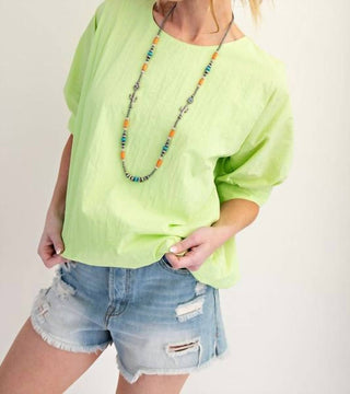 Easel - Parachute Bubble Woven Top