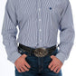 Cinch - Men's Royal Stripe Long Sleeve Button Down Shirt