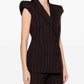 Alexander Mcqueen - Pinstripe Sleeveless Blazer