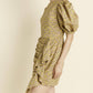 Aureum - Ruched Sash Mini Dress
