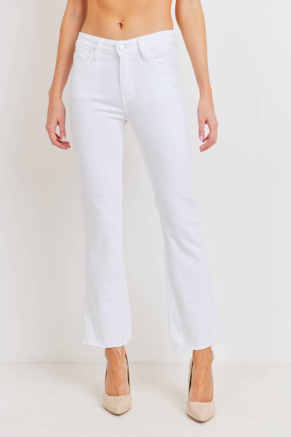 Just Black Denim - High Rise Crop Flare Jeans