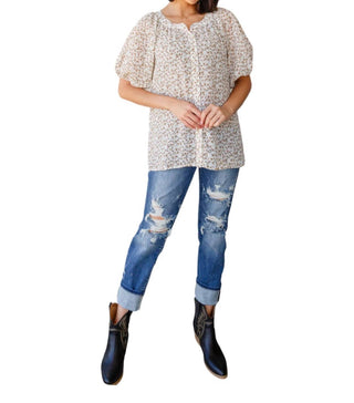 Bibi - Fancy Me Floral Button Down Shirt