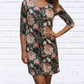 Calypso - Vintage Floral Print Knit Midi Dress