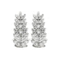 Artizan Joyeria - Women's Leaf Crystal Huggie Hoop Earrings