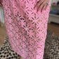 Entro - Blush Lace Embrace Midi Dress