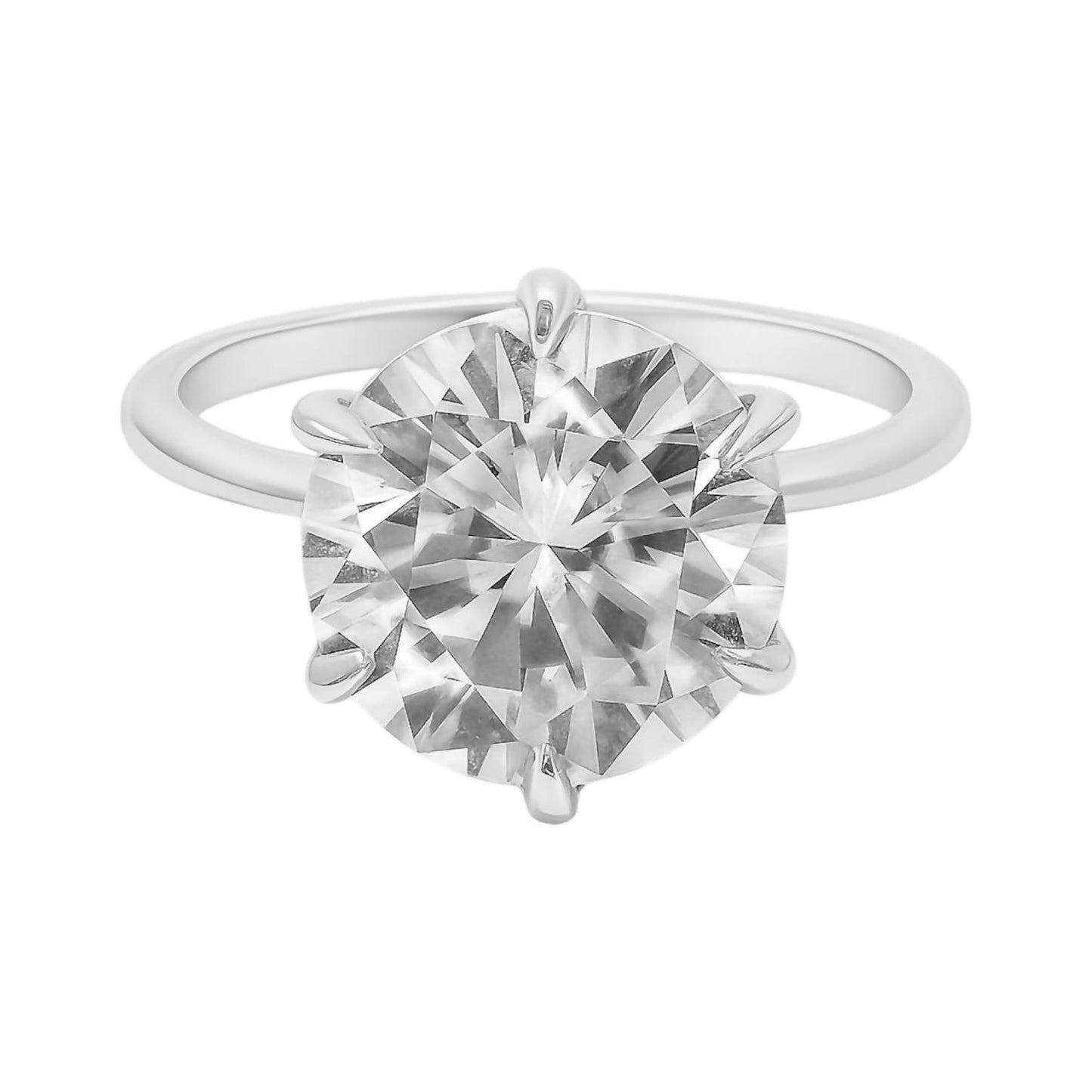Allyanna Gifts - Women's Round Solitaire Moissanite Ring