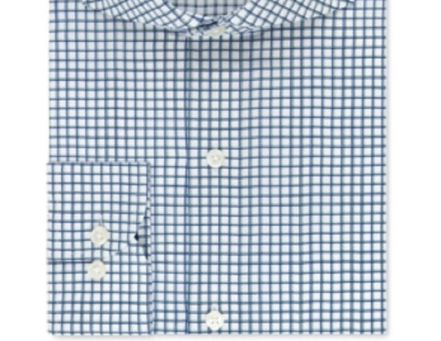 Tommy Hilfiger Men's Classic Fit Non Iron Thflex Supima Stretch Check Dress Shirt Green Size 18 X36-37