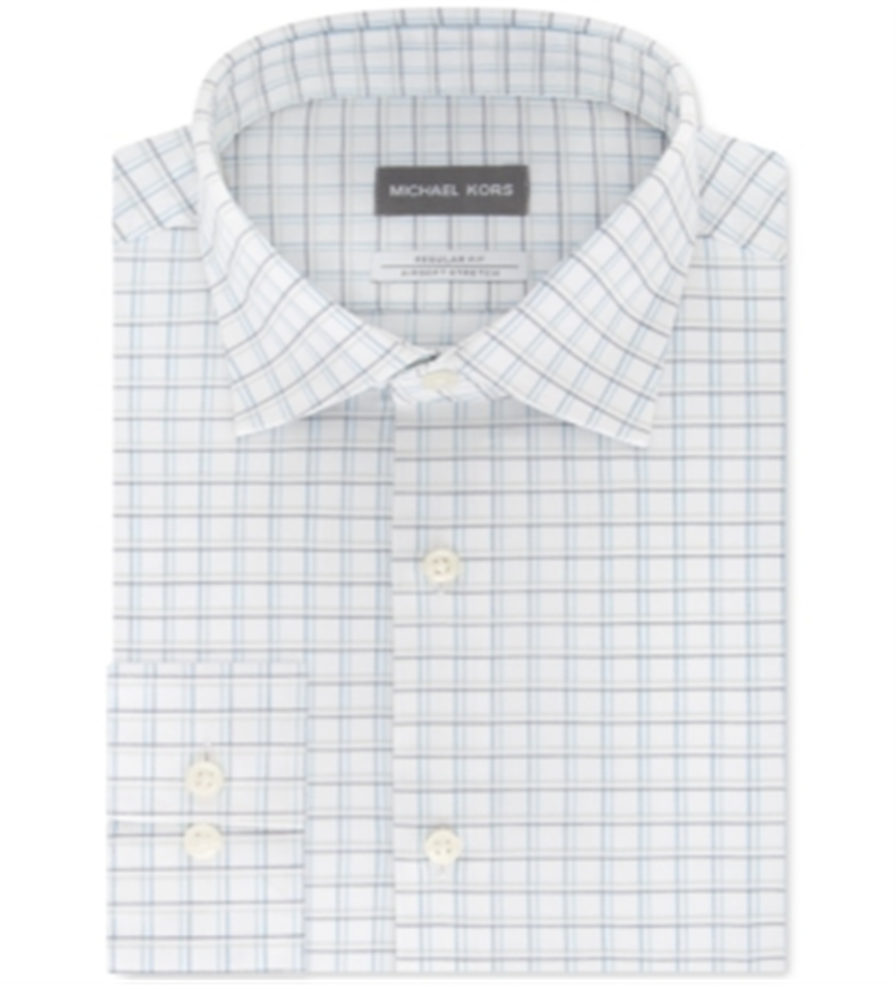 Michael Kors Men's Collared Classic Fit Stretch Dress Shirt White Size 16.5X36X37