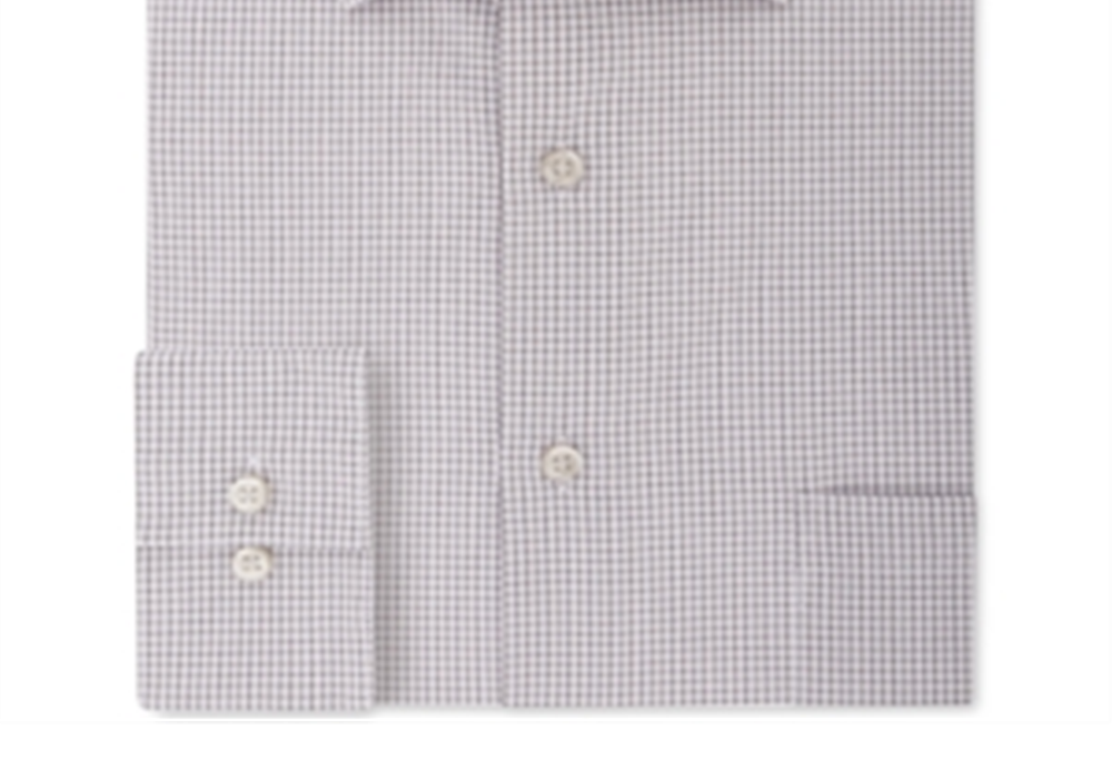 Van Heusen Men's Classic/Regular Fit Flex Collar Stretch Check Dress Shirt Purple Size L