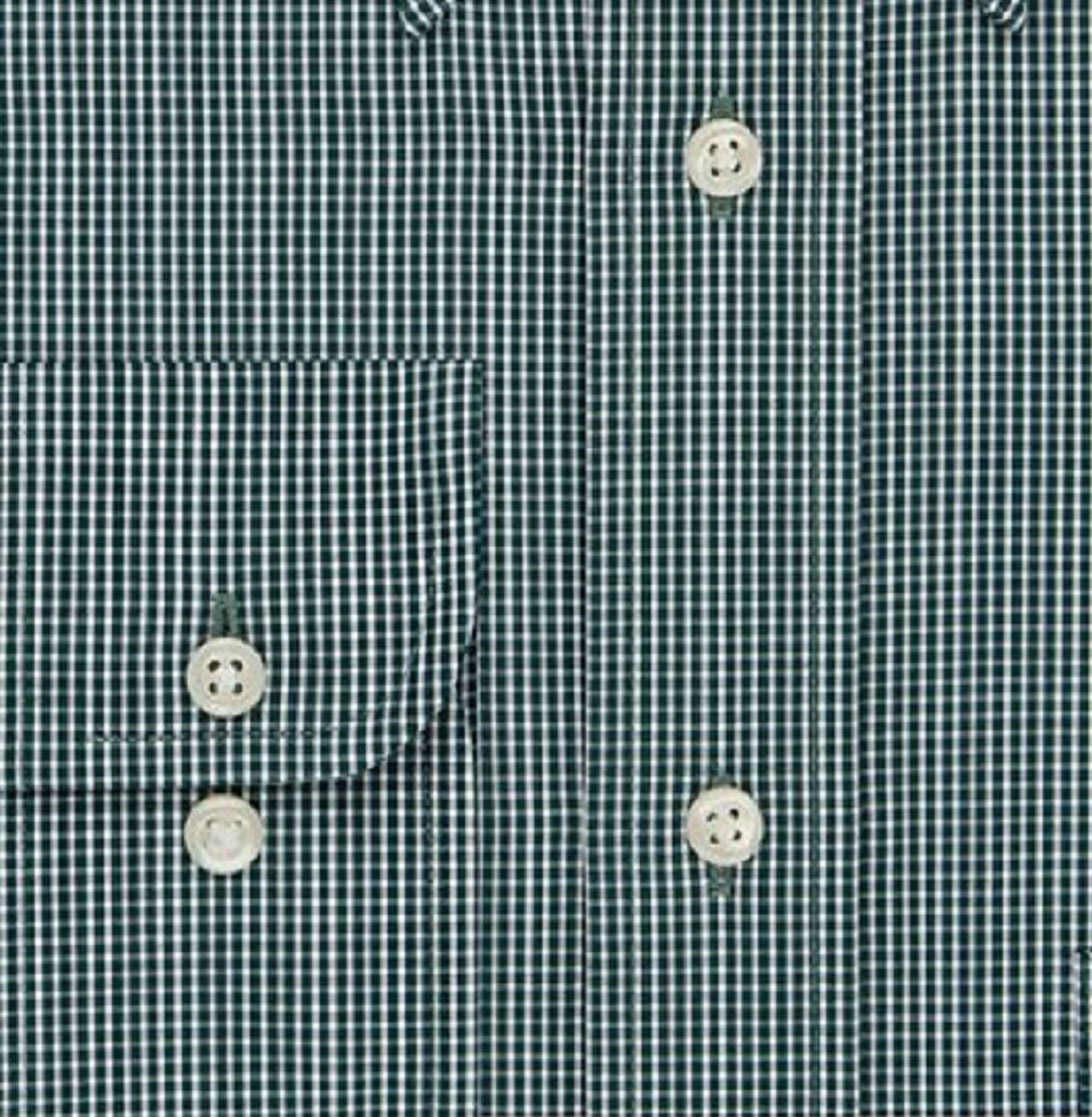 Eagle Men's Classic Regular Fit Non Iron Flex Collar Check Dress Shirt Green Size 16X32X33