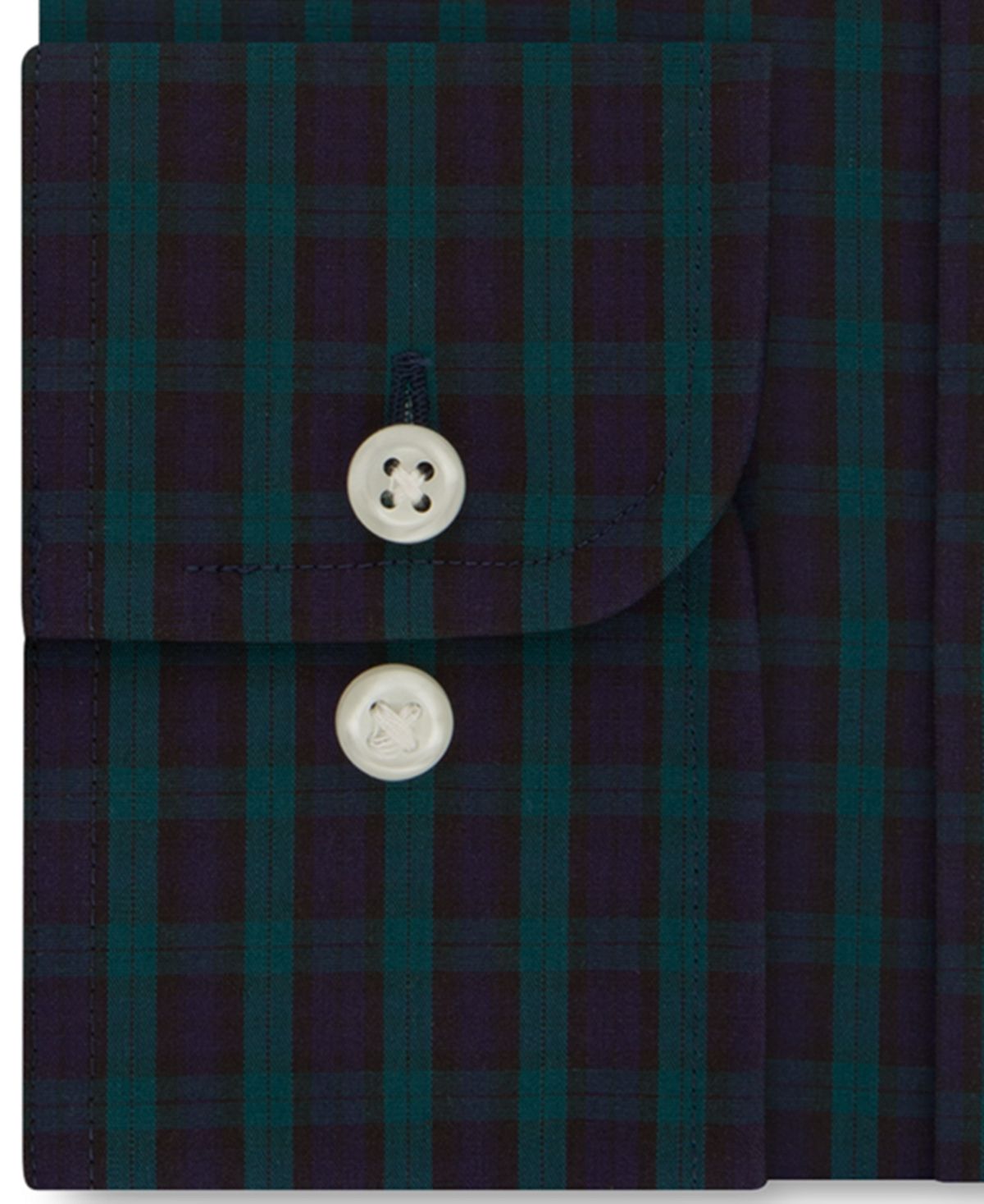 Eagle Men's Classic Regular Fit Non Iron Flex Collar Check Dress Shirt Green Size 17X32-33